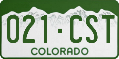 CO license plate 021CST
