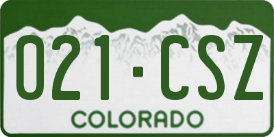 CO license plate 021CSZ