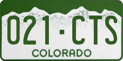 CO license plate 021CTS