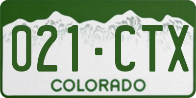 CO license plate 021CTX