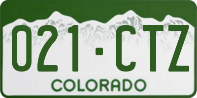 CO license plate 021CTZ
