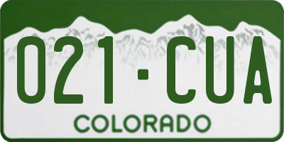 CO license plate 021CUA