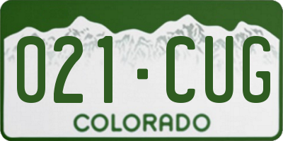 CO license plate 021CUG