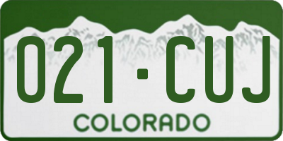 CO license plate 021CUJ