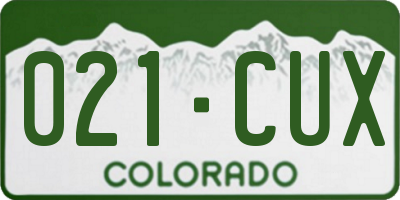 CO license plate 021CUX