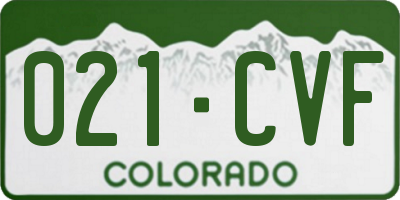 CO license plate 021CVF
