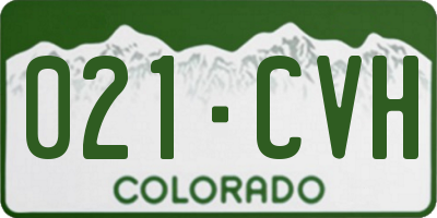 CO license plate 021CVH