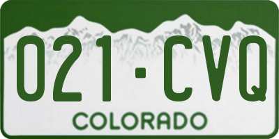 CO license plate 021CVQ