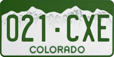 CO license plate 021CXE