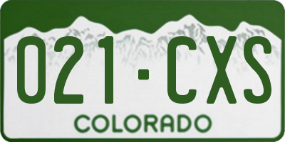 CO license plate 021CXS