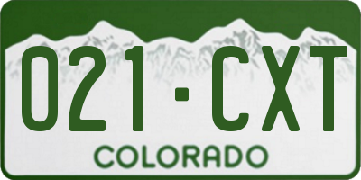 CO license plate 021CXT