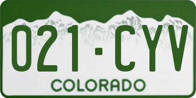 CO license plate 021CYV