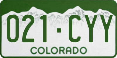 CO license plate 021CYY