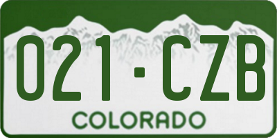 CO license plate 021CZB