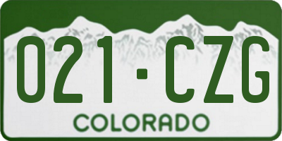 CO license plate 021CZG
