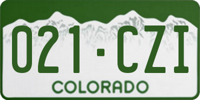CO license plate 021CZI
