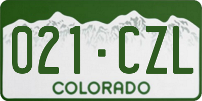 CO license plate 021CZL
