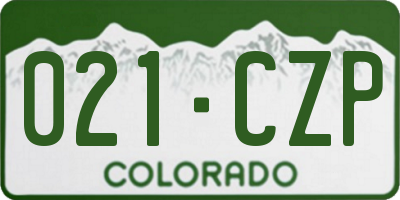 CO license plate 021CZP