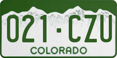 CO license plate 021CZU