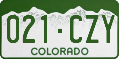 CO license plate 021CZY