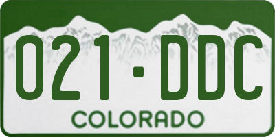 CO license plate 021DDC