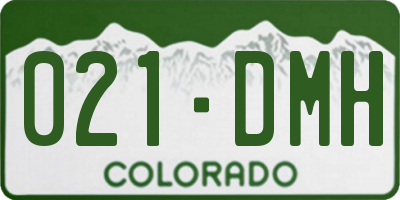 CO license plate 021DMH