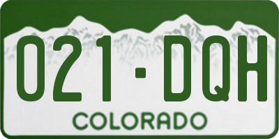 CO license plate 021DQH