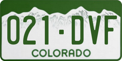 CO license plate 021DVF