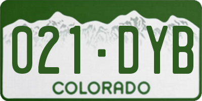 CO license plate 021DYB