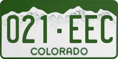 CO license plate 021EEC