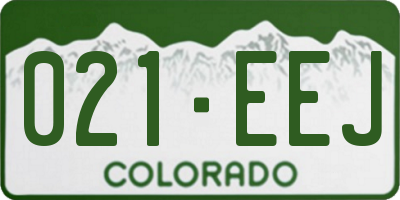 CO license plate 021EEJ