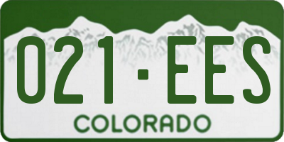 CO license plate 021EES