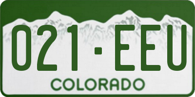 CO license plate 021EEU