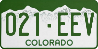 CO license plate 021EEV