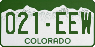CO license plate 021EEW