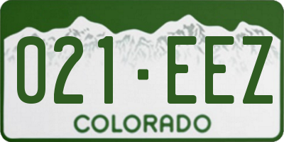CO license plate 021EEZ
