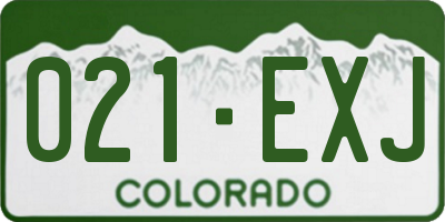 CO license plate 021EXJ