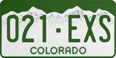 CO license plate 021EXS