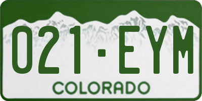 CO license plate 021EYM