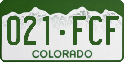 CO license plate 021FCF