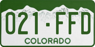 CO license plate 021FFD