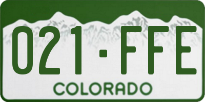 CO license plate 021FFE