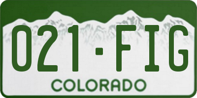 CO license plate 021FIG