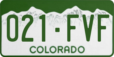 CO license plate 021FVF