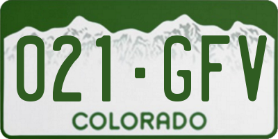 CO license plate 021GFV