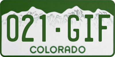 CO license plate 021GIF