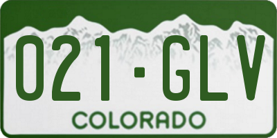 CO license plate 021GLV