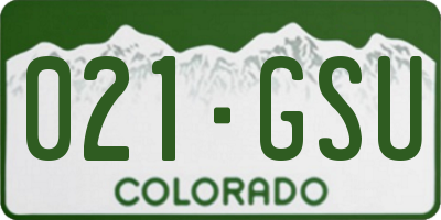 CO license plate 021GSU