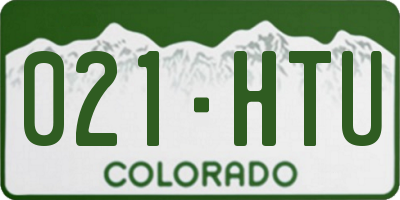 CO license plate 021HTU