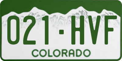 CO license plate 021HVF